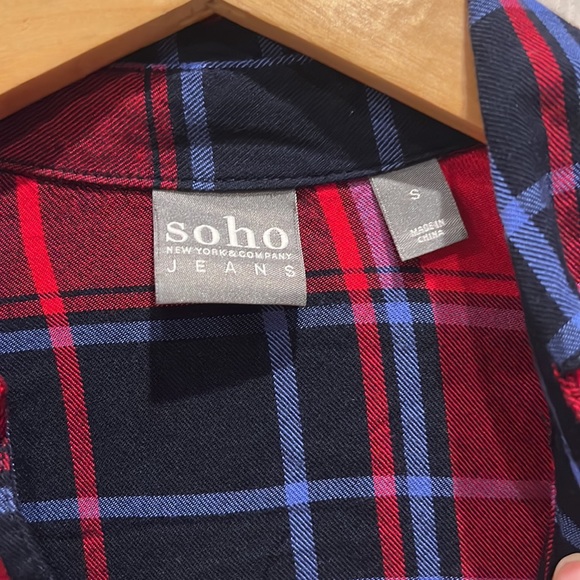 New York and Company Lightweight Super Soft Flannel Shirt - Picture 4 of 11